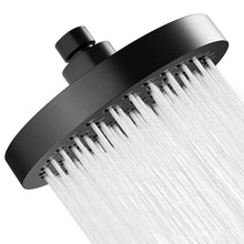 Regendusche 6 Zoll Schwarz, Verstellbar & Anti-Kalk