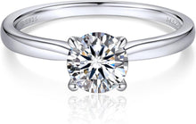 Moissanit Verlobungsring Damen Sterlingsilber Solitär VVS1