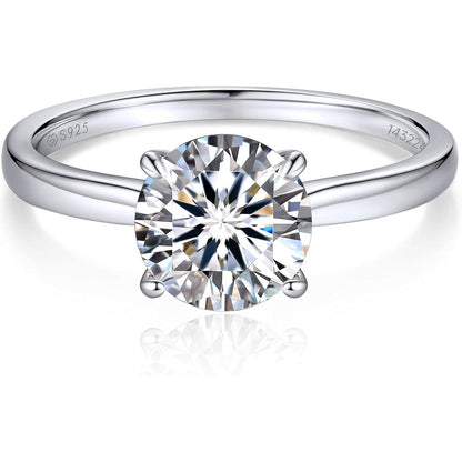 Verlobungsring Damen 1-2 Karat Moissanit Solitär 925 Silber