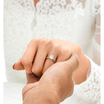 Verlobungsring Damen 1-2 Karat Moissanit Solitär 925 Silber