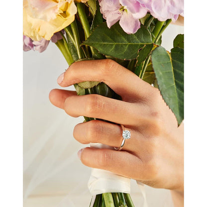 Verlobungsring Damen 1-2 Karat Moissanit Solitär 925 Silber