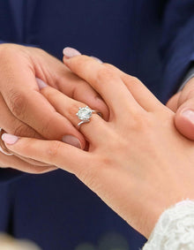 Verlobungsring Damen 2 Karat Moissainte Schneeflocke Silber