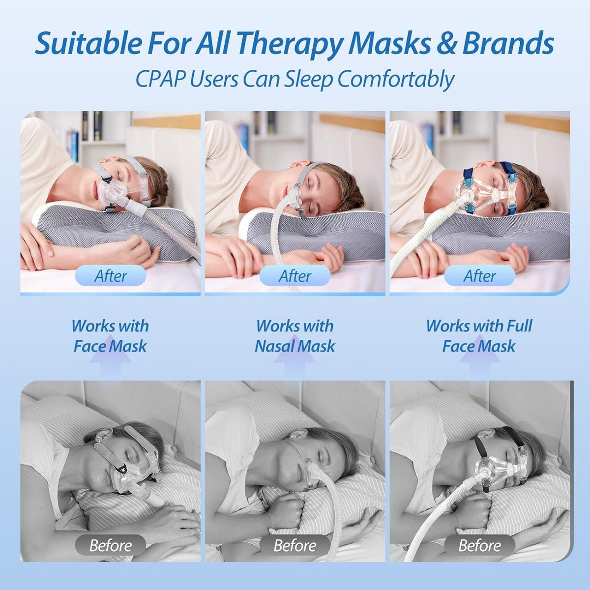 HOMCA CPAP Memory Foam Kissen für Seitenschläfer mit