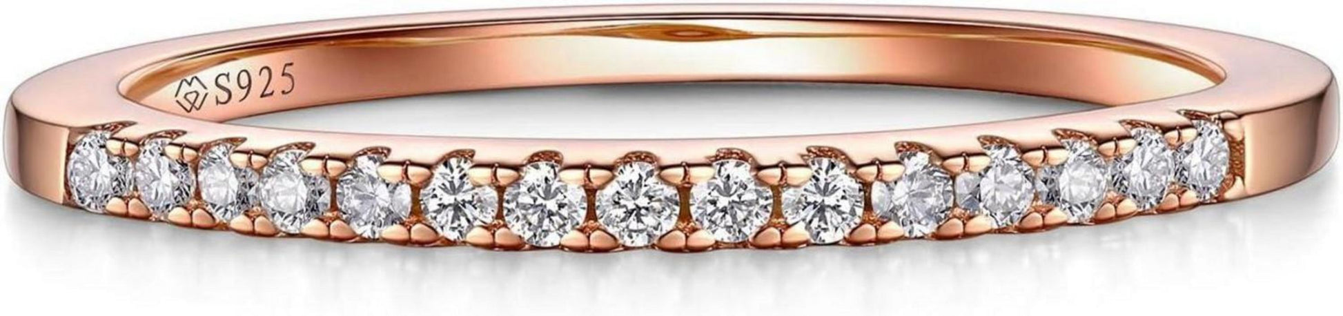 Moissanit Verlobungsring Ehering Rose 925 Sterling Silber