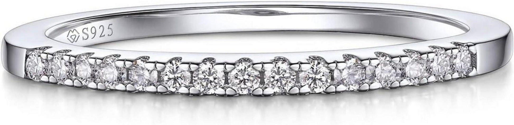 Moissanit Verlobungsring Damen Herren Silber 925 Eternity Ring