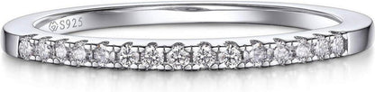 Moissanit Verlobungsring Damen Herren Silber 925 Eternity Ring