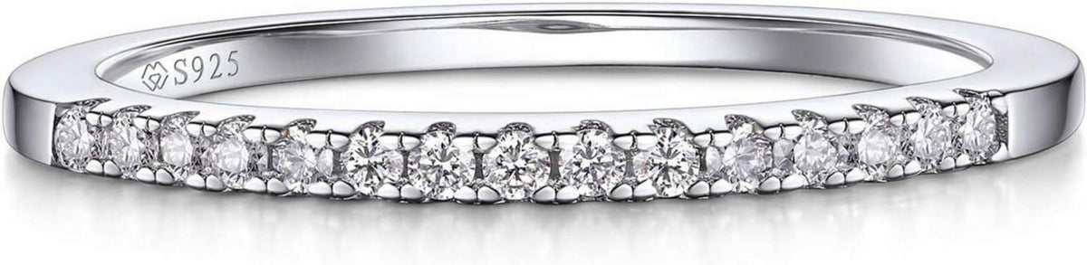 Moissanit Diamant Verlobungsring Silber 925 Eternity Ring