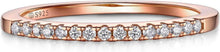 Moissanit Verlobungsring Ehering Silber 925 Bandring Rose