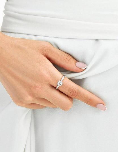 Verlobungsring Damen 1 Karat Moissanite Diamant Ring 925