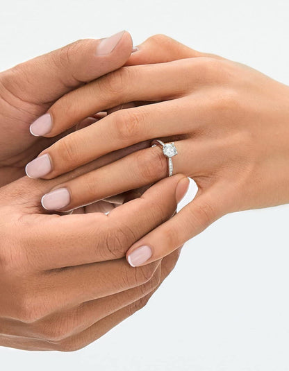 Moissanite Verlobungsring Damen 1 Karat Diamant 925 Silber VVS1 Hochzeit Rose