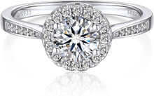 Moissanite Verlobungsring Damen Silber 1 Karat Valentinstag Geschenk