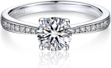 1 Karat Moissanite Diamant Verlobungsring Sterling Silber VVS1 D-Farbe