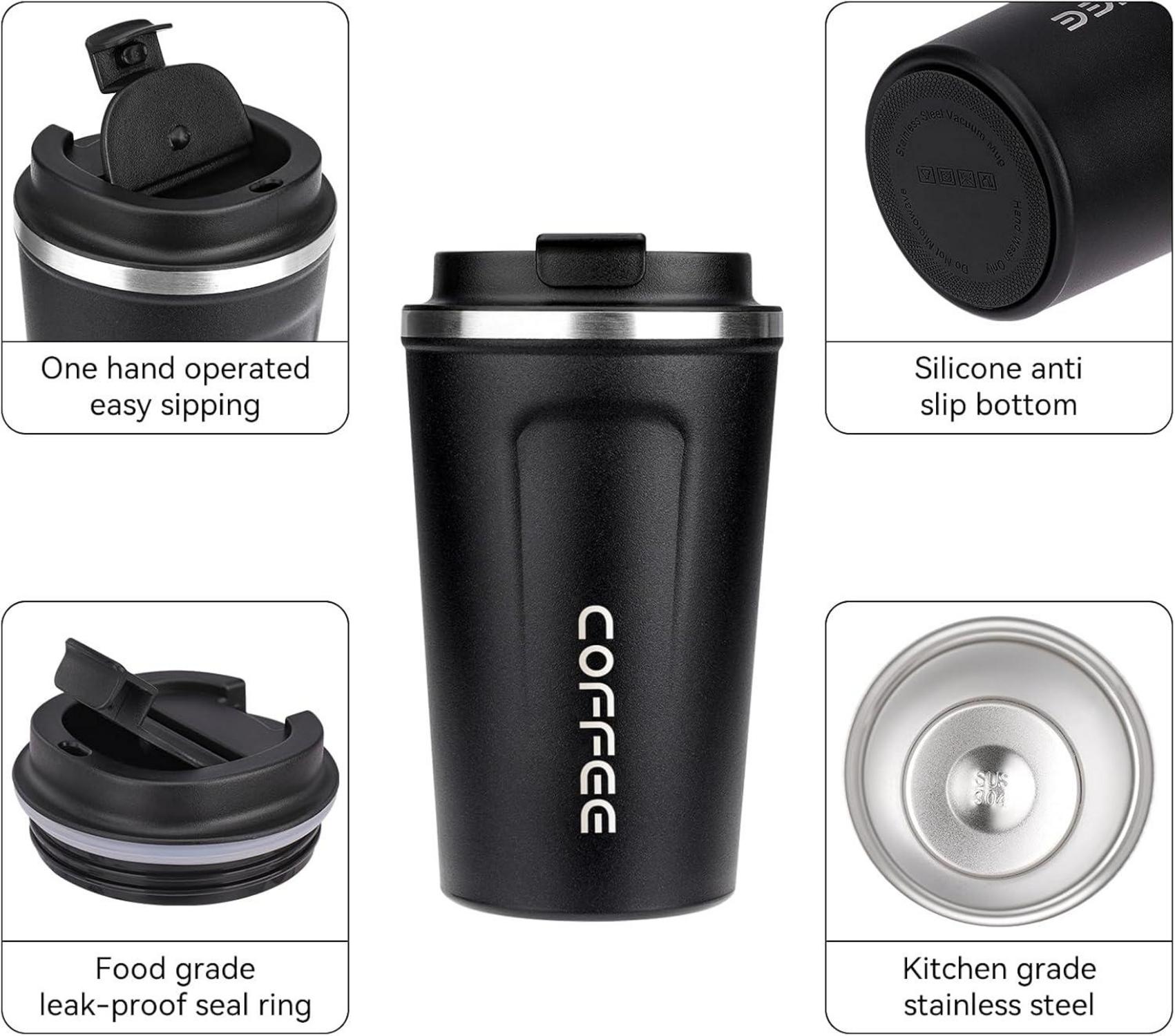 ERBO Thermobecher to go Edelstahl Kaffeebecher Auslaufsicher
