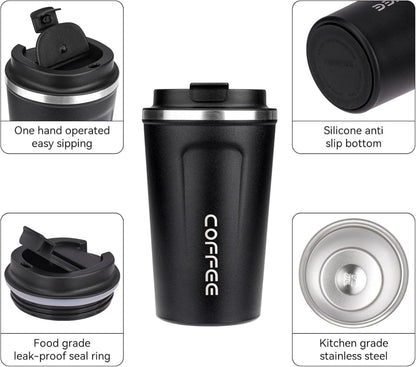 ERBO Thermobecher to go Edelstahl Kaffeebecher Auslaufsicher