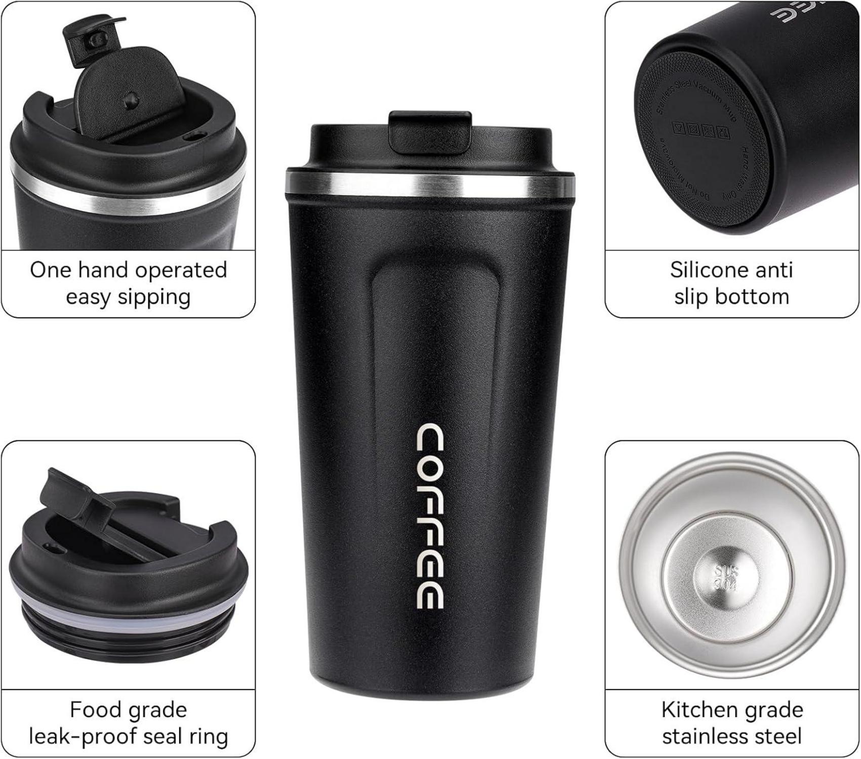 Thermobecher Kaffeebecher to go aus Edelstahl, Auslaufsicher