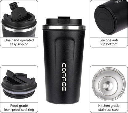 Thermobecher Kaffeebecher to go aus Edelstahl, Auslaufsicher
