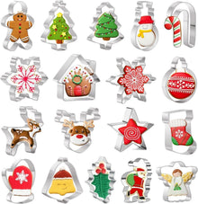18-teiliges Weihnachts Ausstecher Set aus Edelstahl