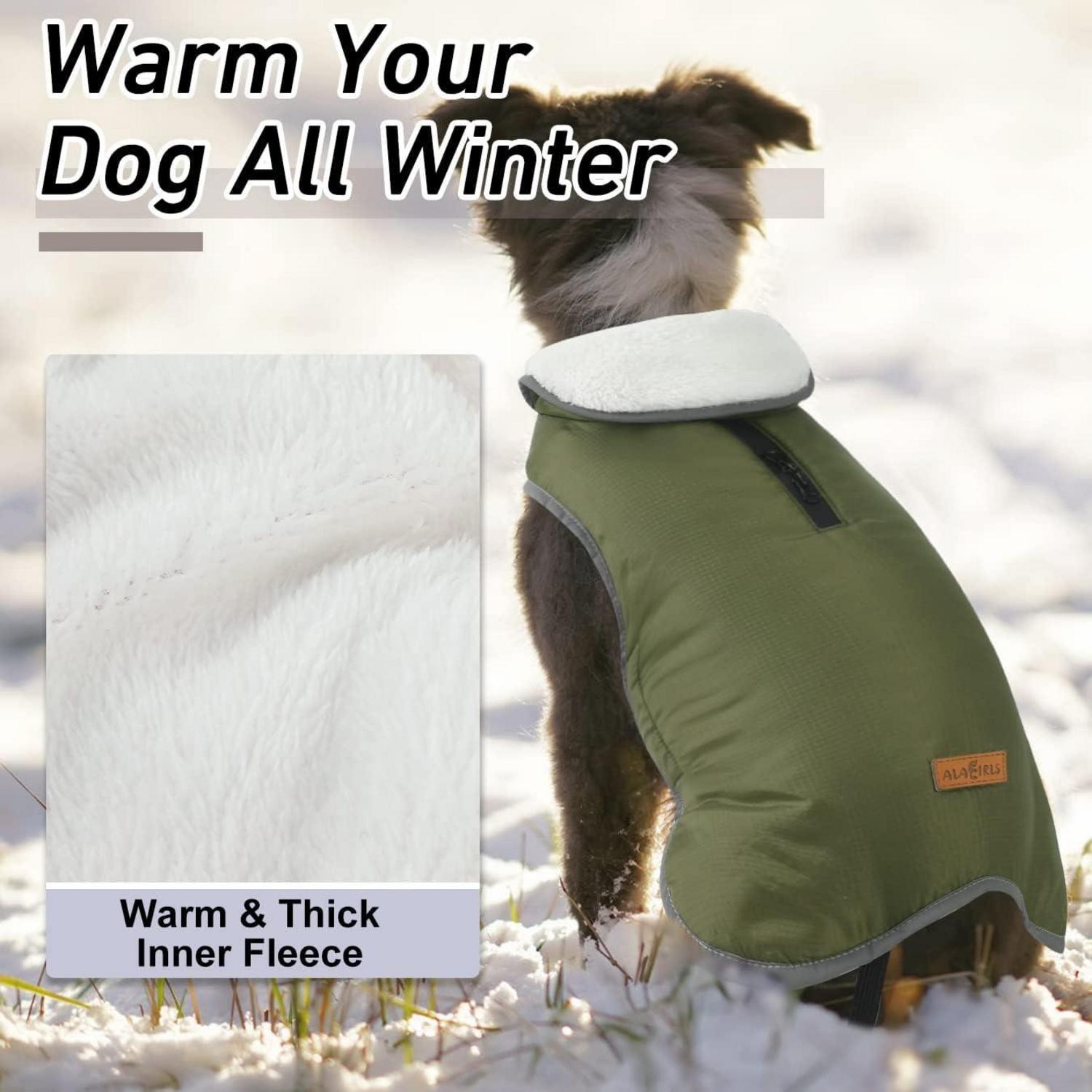 Wasserdichte Winter Fleece Hundemantel mit