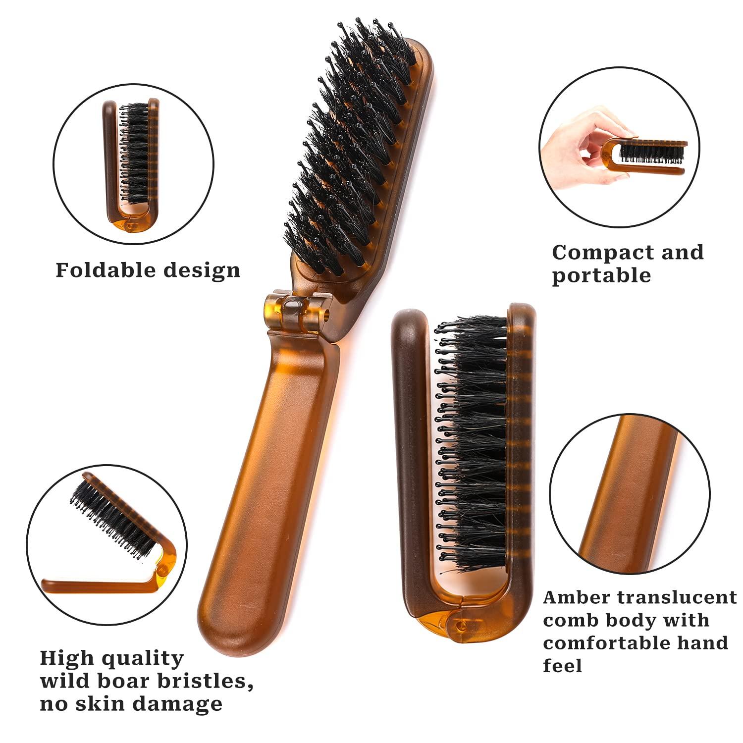 Faltbare Haarbürste Reisehaarbürste Mini Haarkamm Borsten Haarkamm