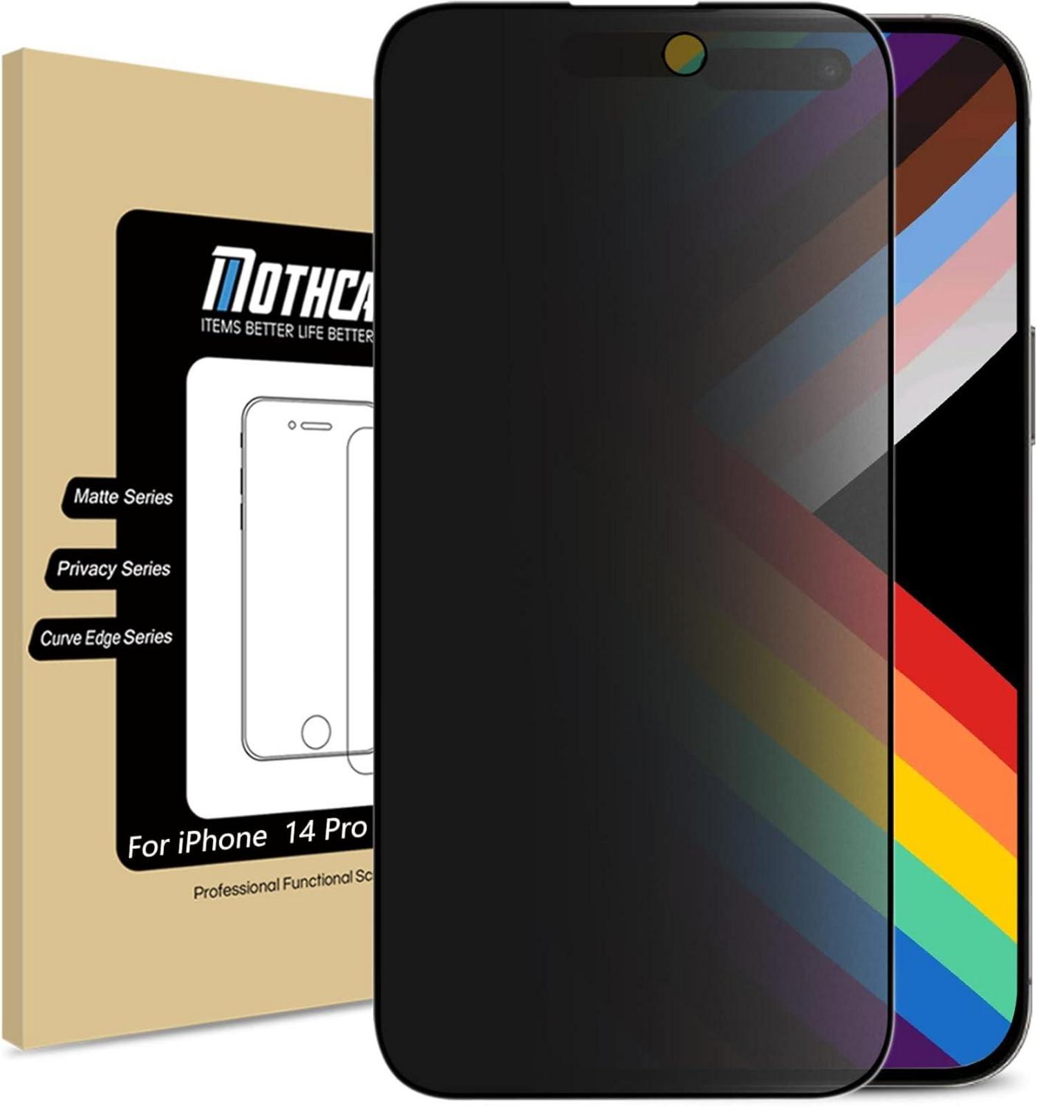 Mothca Sichtschutzfolie Matt iPhone 14 Pro Privacy Glas 9H Schutzfolie
