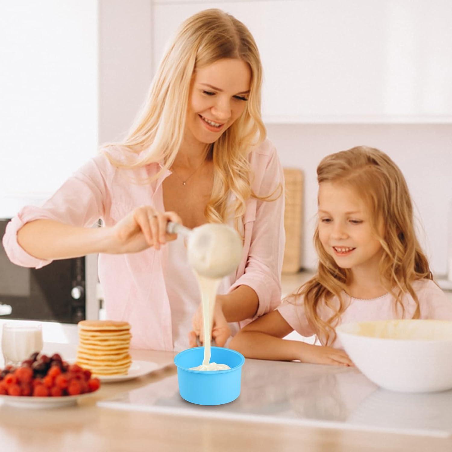 4er Set Silikon Backformen für Mini Kuchen 4 Zoll