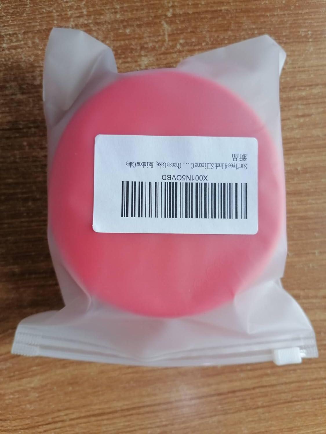 Surflyee Silikon Backform 4 Stück 4 Zoll Kuchenformen Käsekuchen Regenbogenkuchen