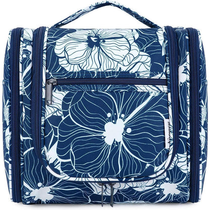 Kulturtasche zum Aufhängen, Blau Lotos, Mittel