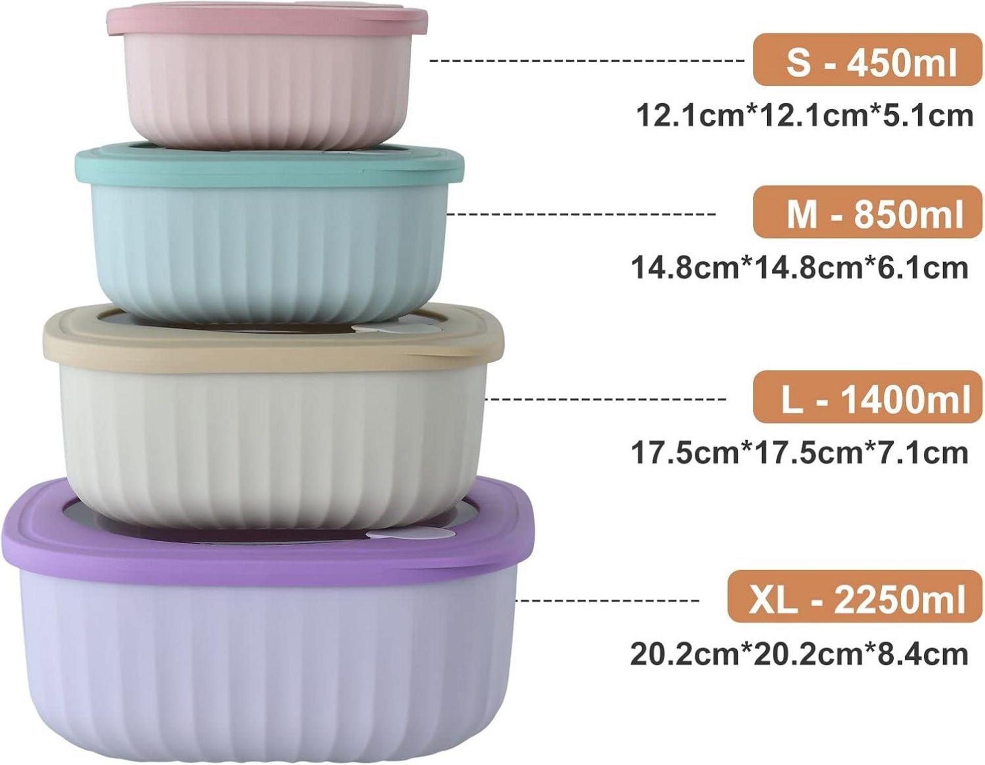 Frischhaltedosen 4er Set Luftdicht Quadratisch BPA-frei