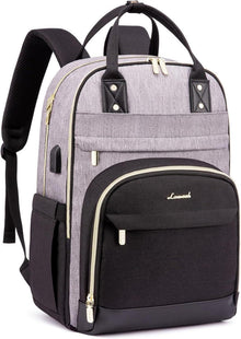 Laptop Rucksack Damen 15.6 Zoll Wasserdicht Anti-Diebstahl Grau