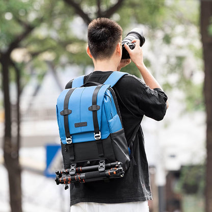 Kamerarucksack 20L mit Laptopfach & Regenschutz – E-tiffany_blau