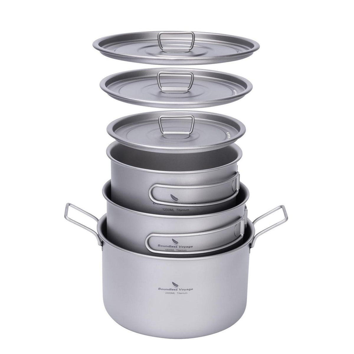 Titan Kochtopf Set Camping – Ultraleicht & Vielseitig