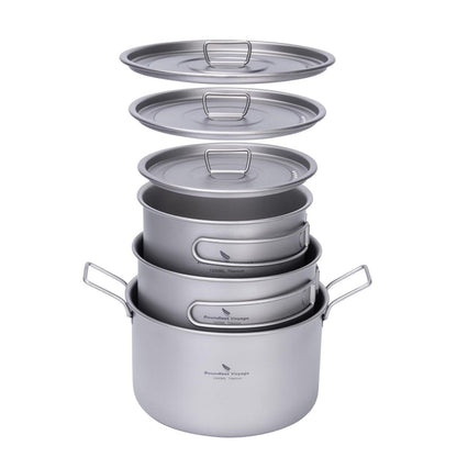 Titan Kochtopf Set Camping – Ultraleicht & Vielseitig