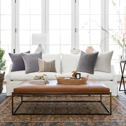Kissenbezug grau 40x40 4er Set Kordsamt Dekokissenhülle Sofa Schlafzimmer Kinder