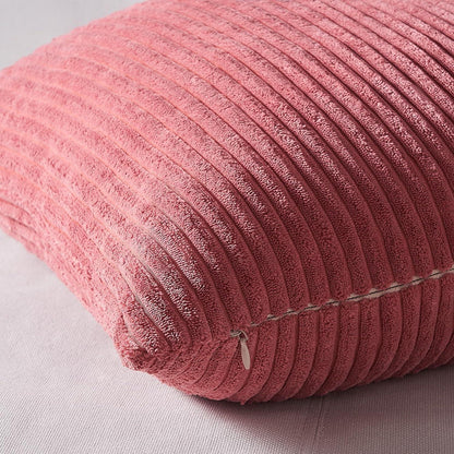 Kordsamt Kissenbezüge Set 40x40cm Rosa Gestreift