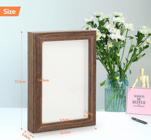 3er Set 3D Bilderrahmen 10x15 cm Braun/Glas Clips/Tiefer