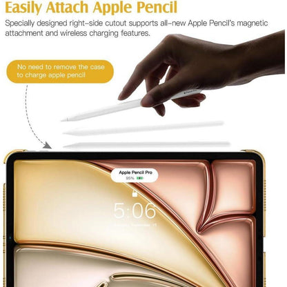 iPad Air 11 Zoll Hülle Gelb mit Ständer & Auto Schlaf