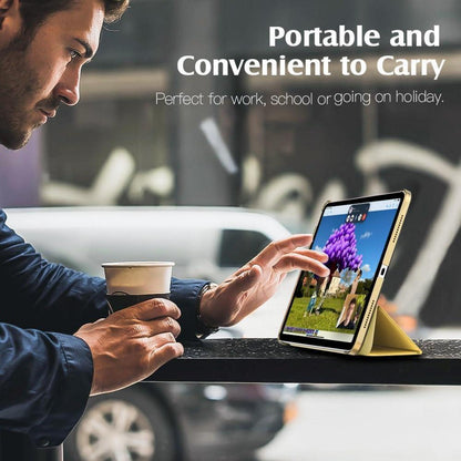 iPad Air 11 Zoll Hülle Gelb mit Ständer & Auto Schlaf