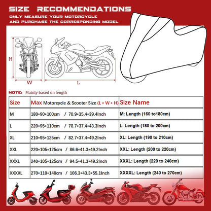 Indoor Motorradabdeckung XXL Atmungsaktiver Staubschutz Schwarz