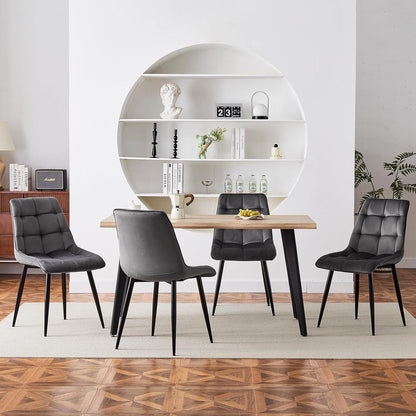 Samt Esszimmerstühle 6er Set – Modern & Bequem