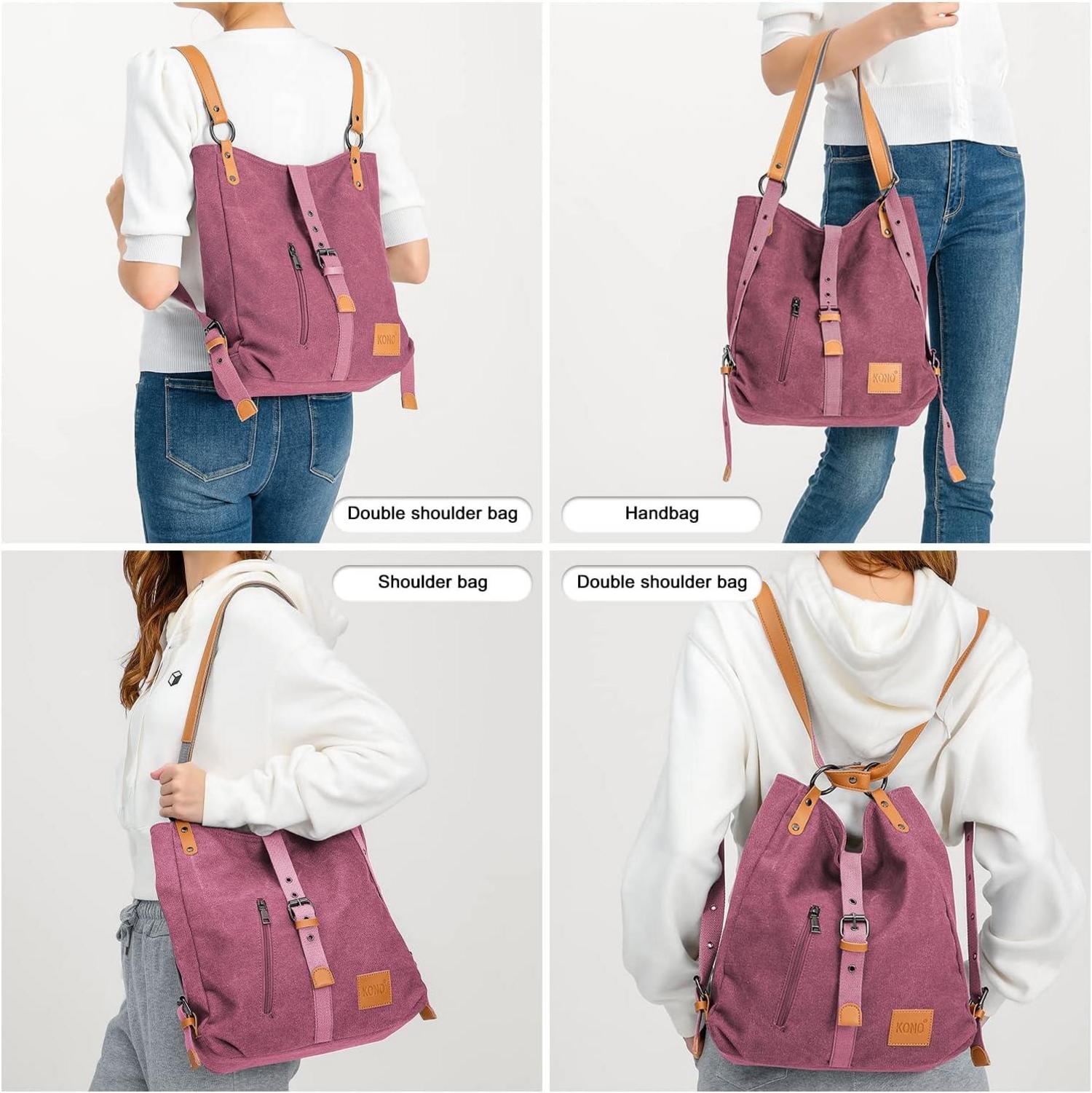 Henkeltasche Canvas Rucksack Damen Anti Diebstahl Taschen