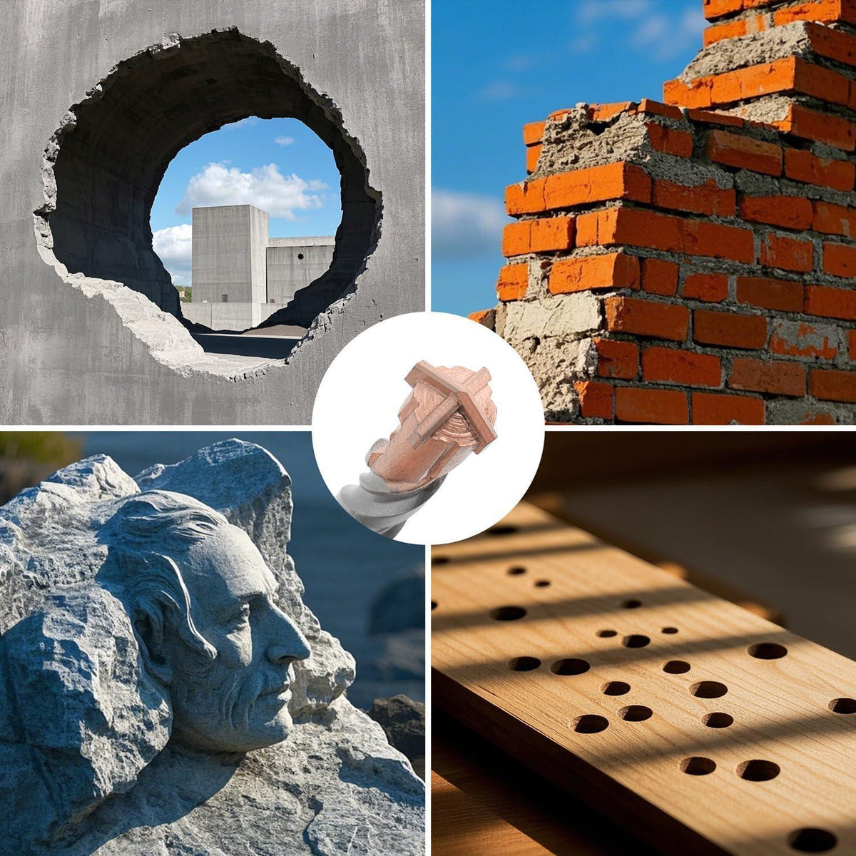 SDS Plus Hammerbohrer Set 8tlg. 5-12mm für Beton & Stein