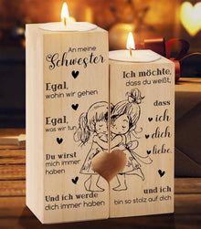 Herzförmiger Kerzenständer für Schwester Geschenke Weihnachten