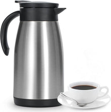 Isolierkanne Edelstahl Thermoskanne 1L doppelwandig Vakuum Kaffeekanne