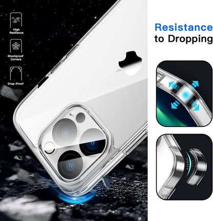 iPhone 13 Pro 6,1 Zoll Hülle mit 2 Schutzfolien, Panzer Glas Displayschutz