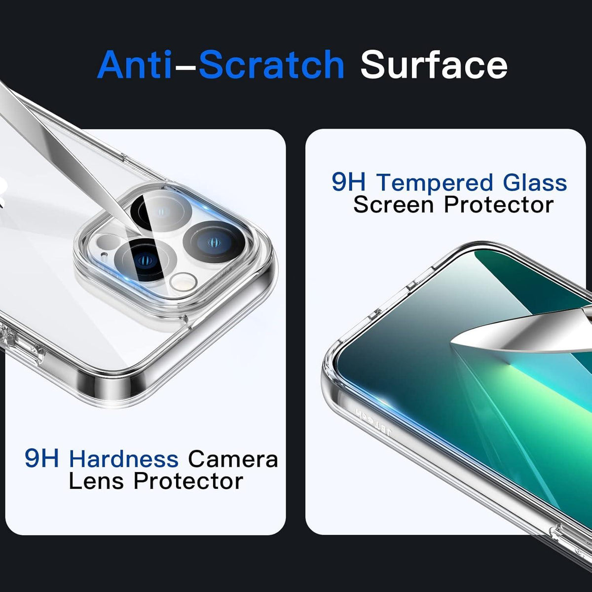 5-in-1 Hülle für iPhone 13 Pro 6,1 Zoll mit Schutzfolie und