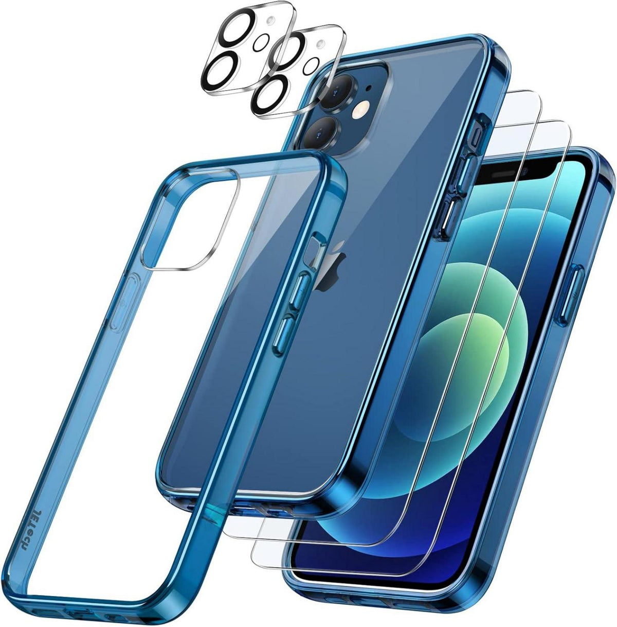 Handyhülle iPhone 12 6,1 Zoll Stoßfest Schutzfolie Kameraschutz