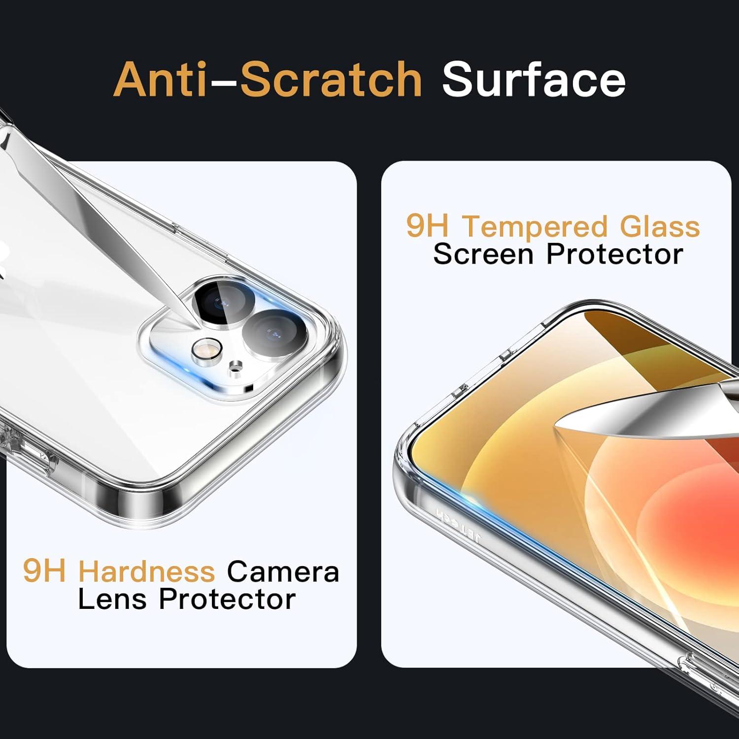 5-in-1 iPhone 12 Schutzhülle + 2 Schutzfolien, Panzer Glas