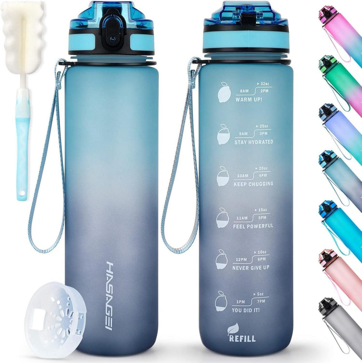 Sport Trinkflasche 1L BPA-frei mit Verschlussdeckel & auslaufsicher