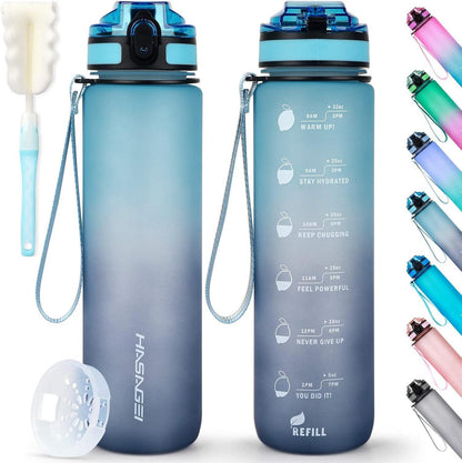 Sport Trinkflasche 1L BPA-frei mit Verschlussdeckel & auslaufsicher