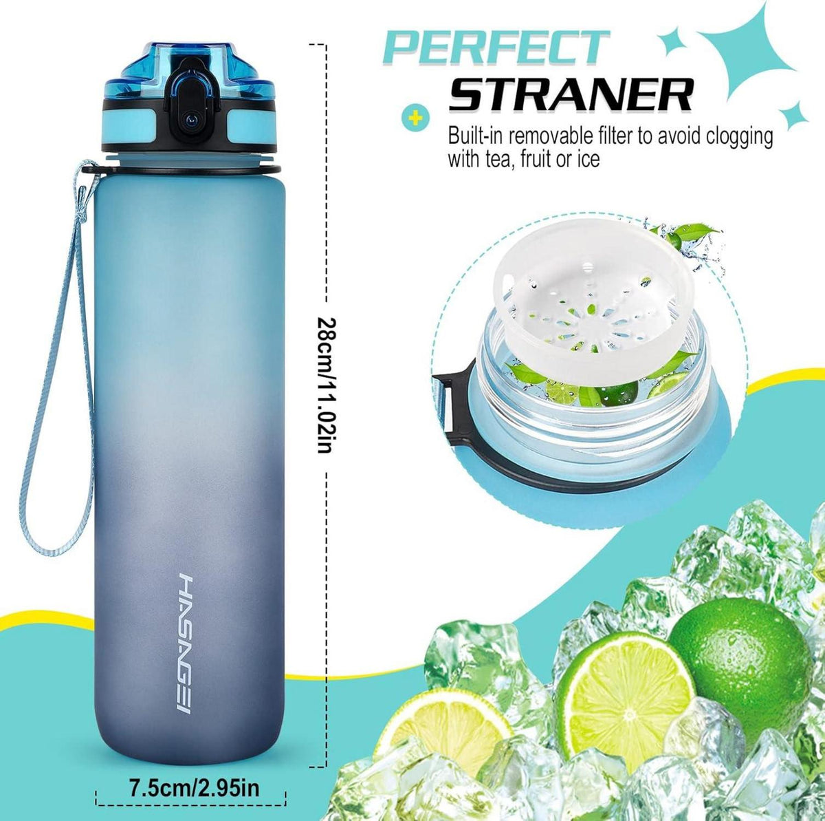 Sports Trinkflasche 1L BPA Frei Tritan mit